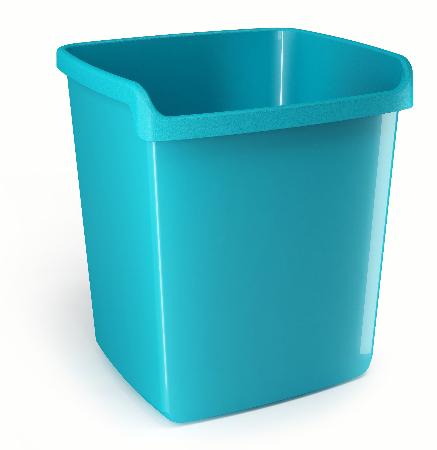 Corbeille  papier 15L. Srie "MY DESK". Colori : turquoise.